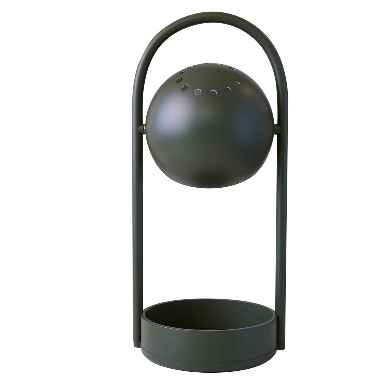 FRANDSEN LED-Akku-Tischlampe Ball Portable, olivgrün, Stahl