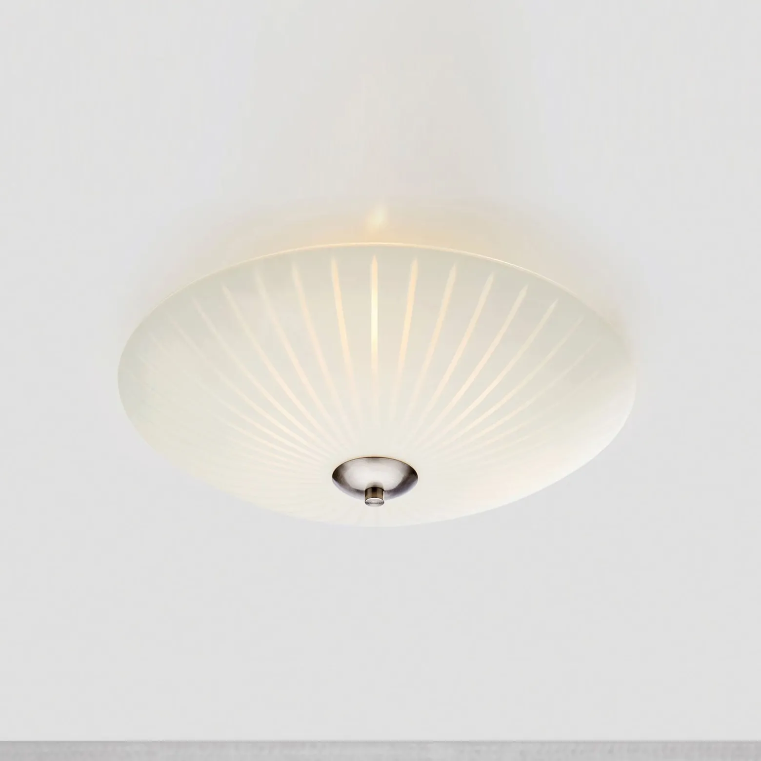 Glas-Deckenleuchte Cut, Ø 43 cm
