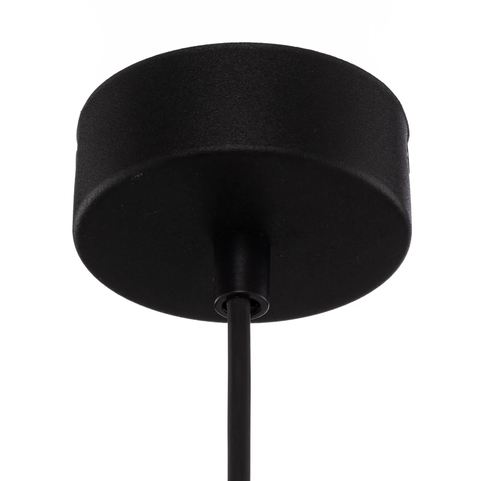 Glas-Hängeleuchte Sol, Ø 35cm, schwarz/klar