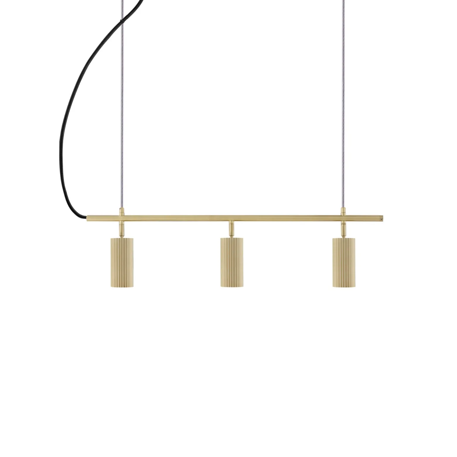 Globen Lighting Pendellampe Hubble 3 messing Länge 75 cm 3fl
