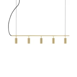 Globen Lighting Pendellampe Hubble 5 messing Länge 130cm 3fl