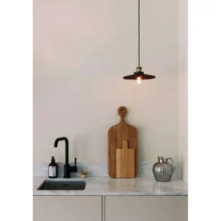 Globen Lighting Pendelleuchte COBBLER, dunkelrot, Ø 25 cm