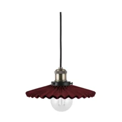 Globen Lighting Pendelleuchte COBBLER, dunkelrot, Ø 25 cm
