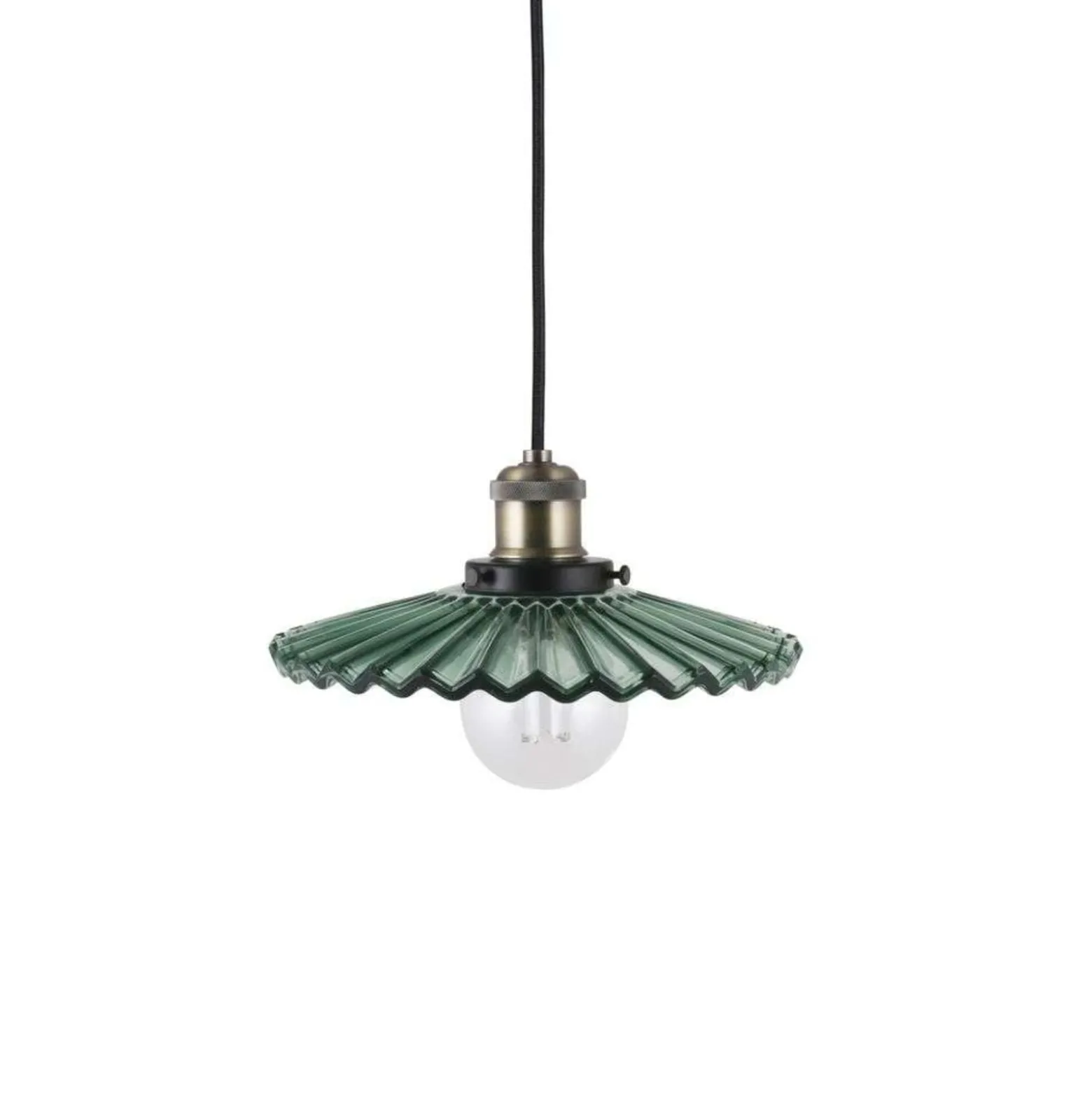 Globen Lighting Pendelleuchte COBBLER, grün, Ø 25 cm