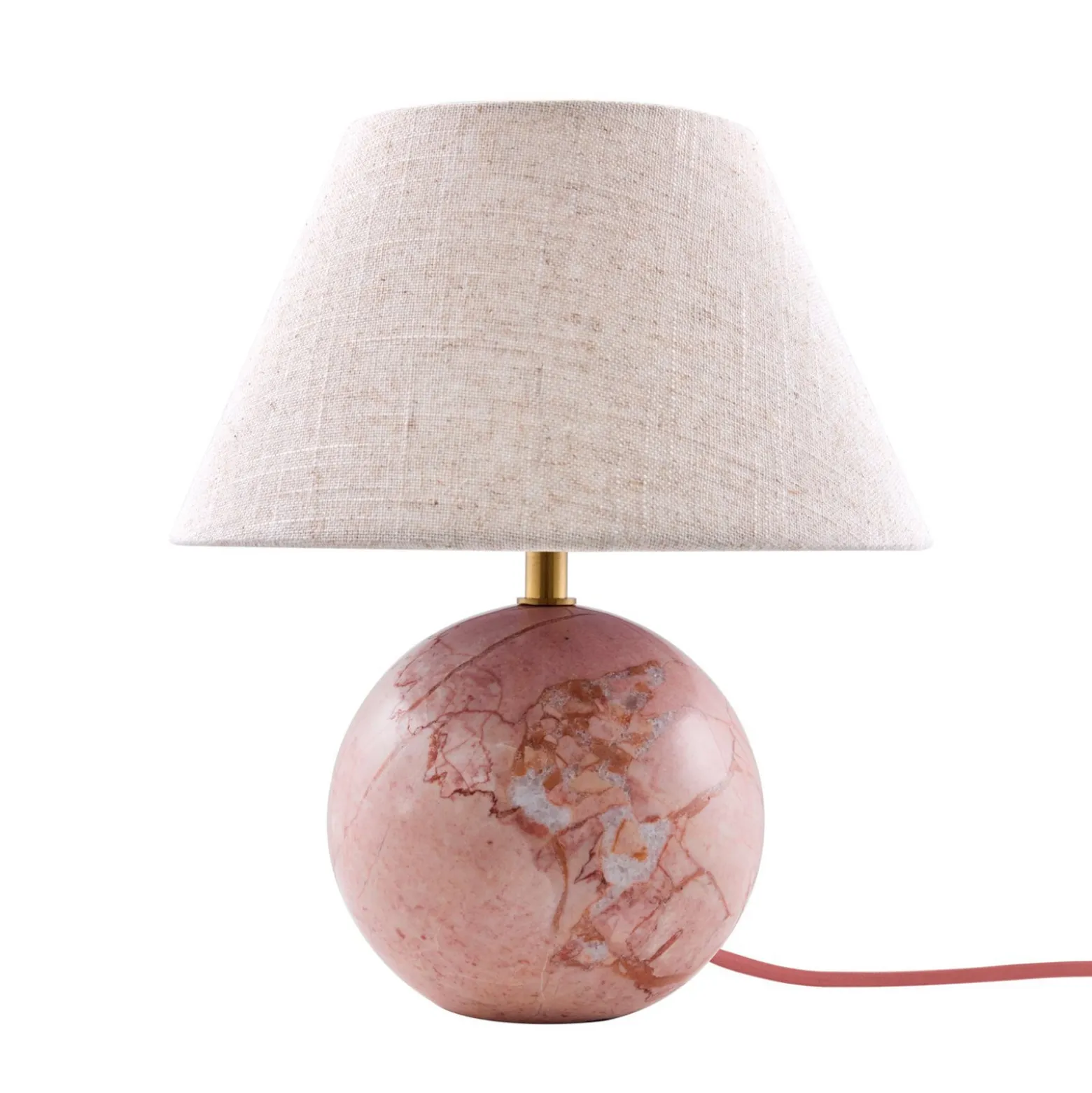 Globen Lighting Tischlampe Castello, pink/beige, Höhe 28 cm