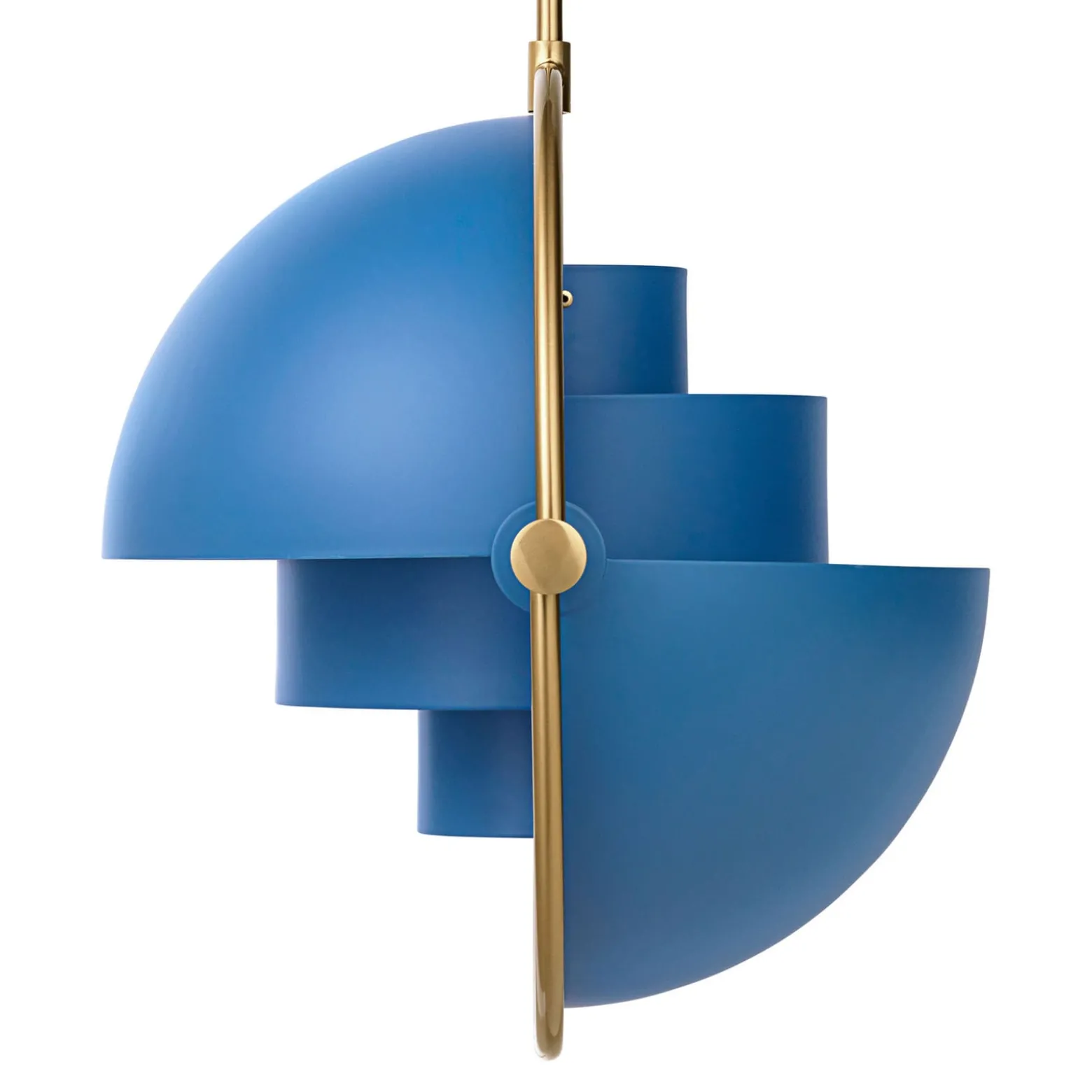 GUBI Hängeleuchte Multi-Lite, Ø 36 cm, messing/blau