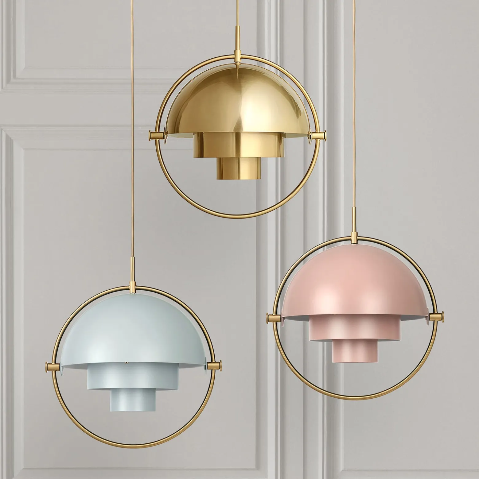GUBI Hängeleuchte Multi-Lite, Ø 36 cm, messing/rosé