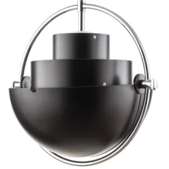 GUBI Hängeleuchte Multi-Lite, Ø 27 cm, chrom/schwarz
