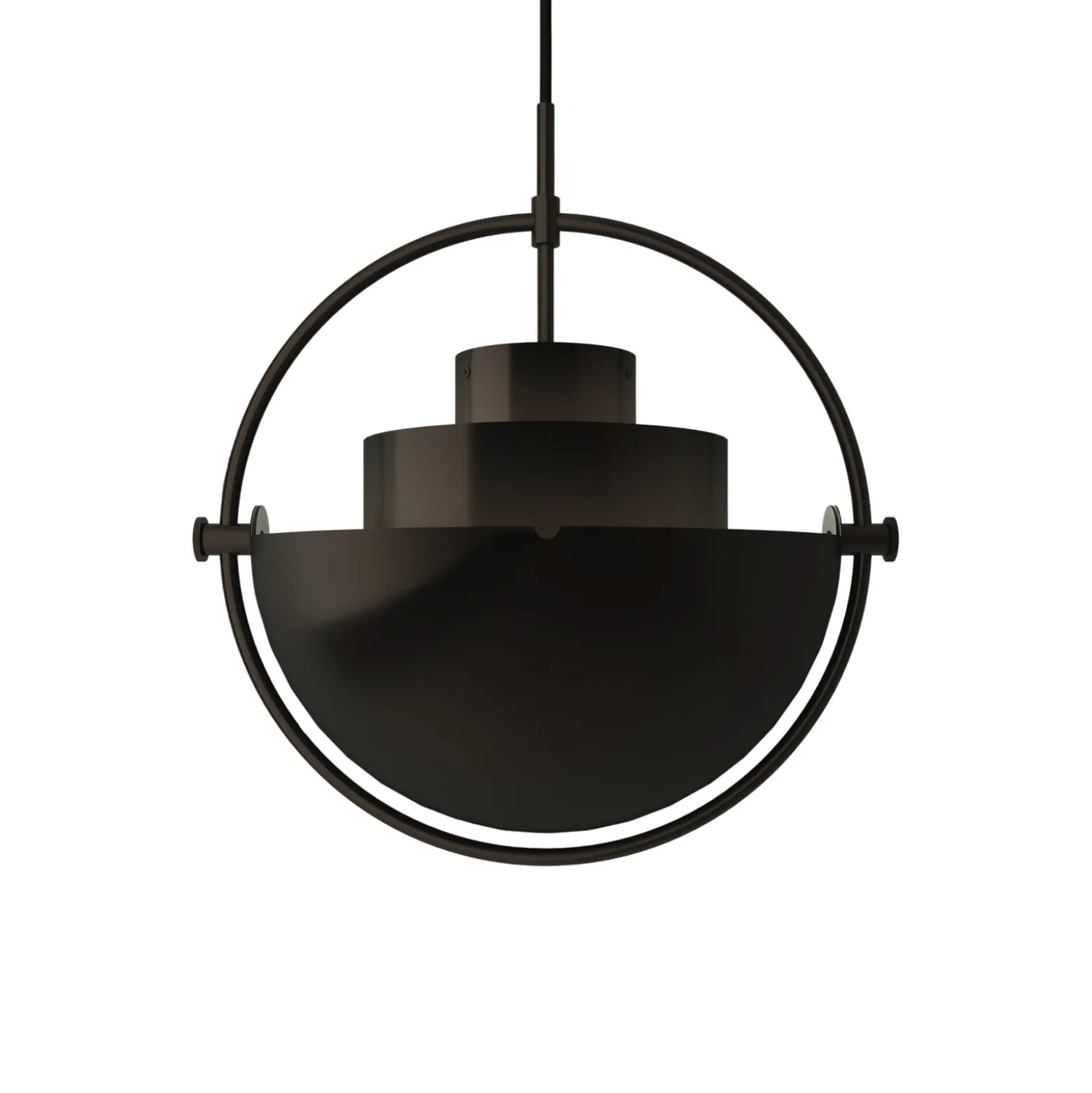 GUBI Hängeleuchte Multi-Lite, Ø 36 cm, schwarz/schwarz