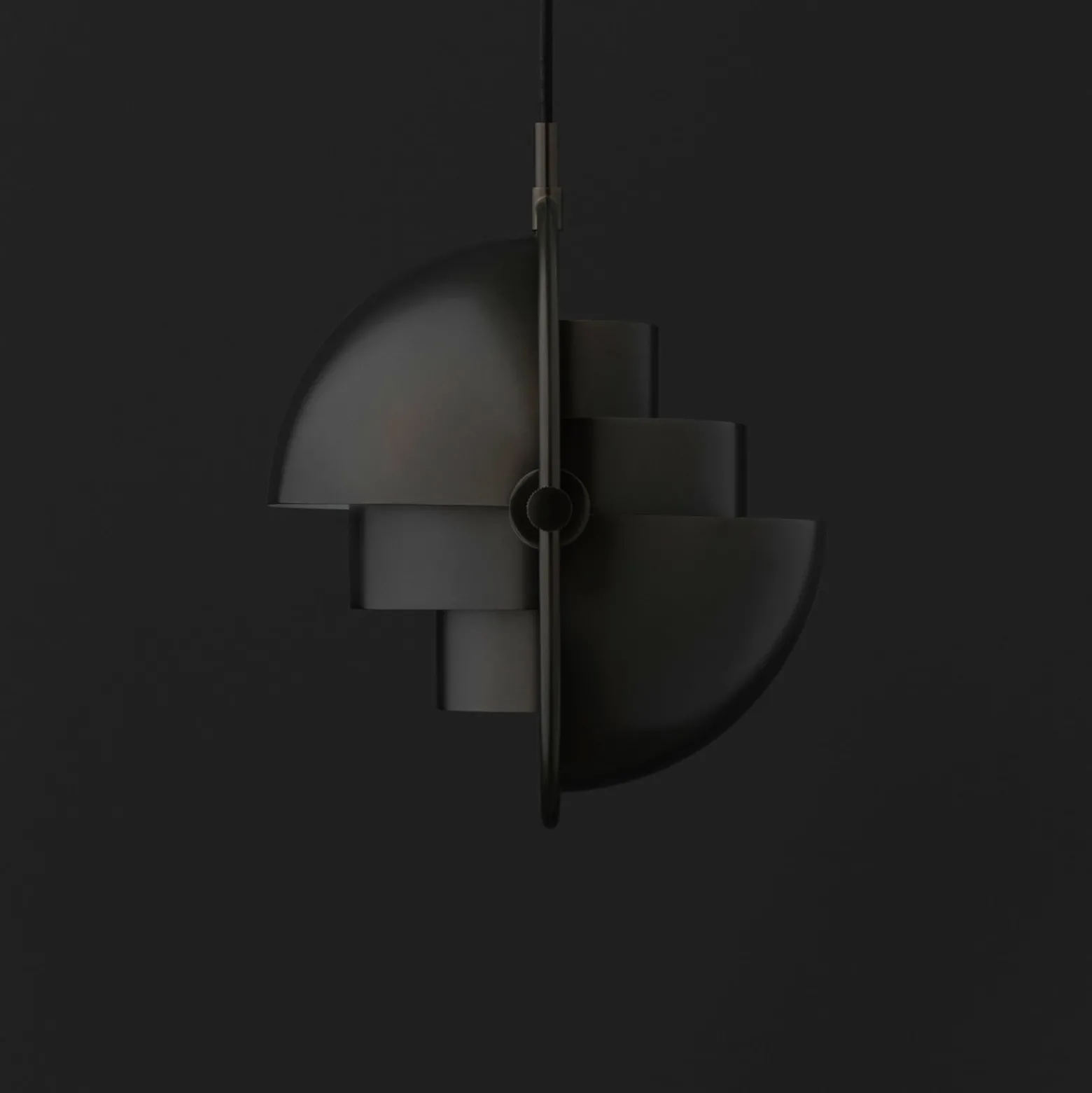 GUBI Hängeleuchte Multi-Lite, Ø 36 cm, schwarz/schwarz