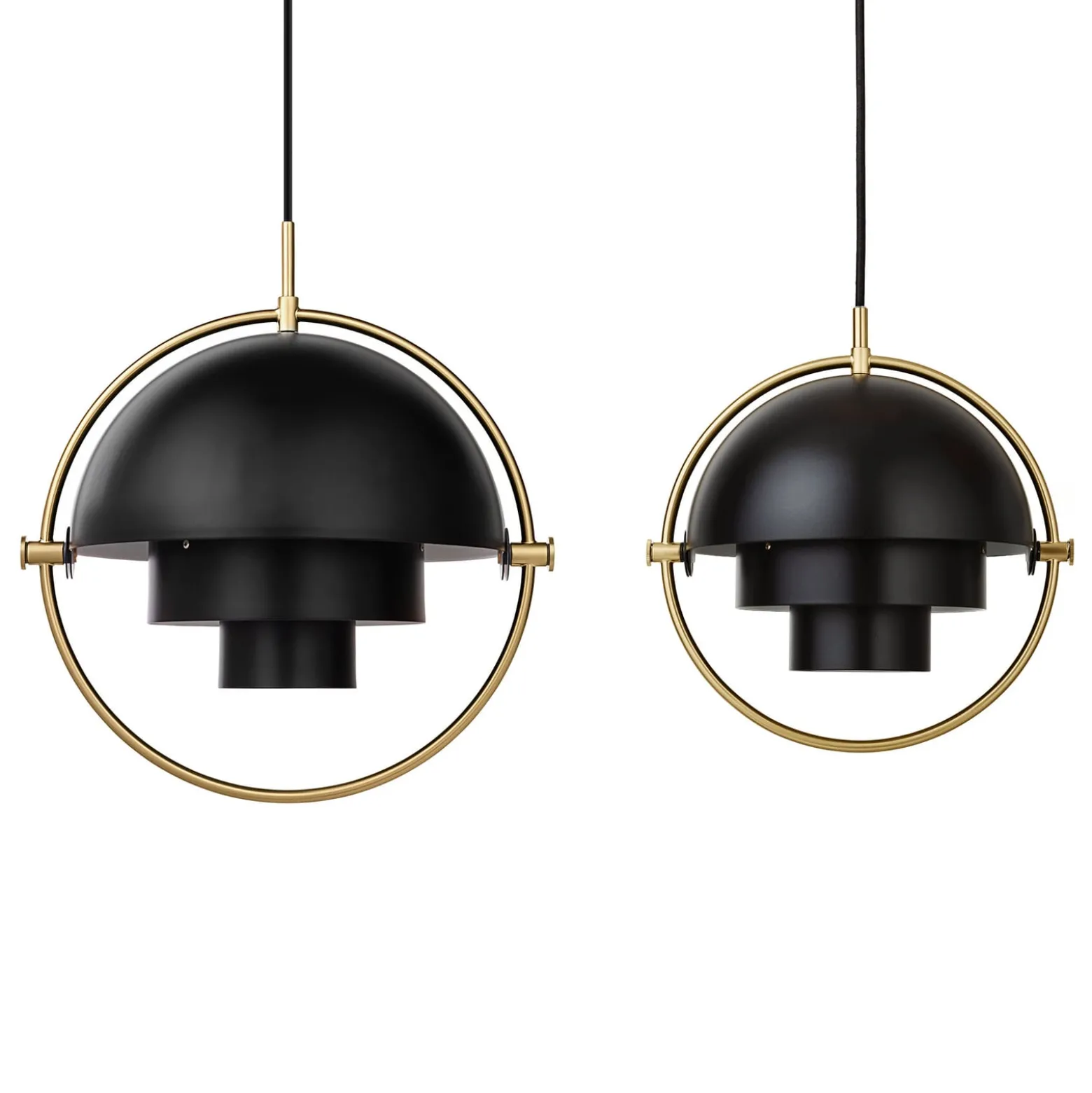 GUBI Hängeleuchte Multi-Lite, Ø 27 cm, messing/schwarz