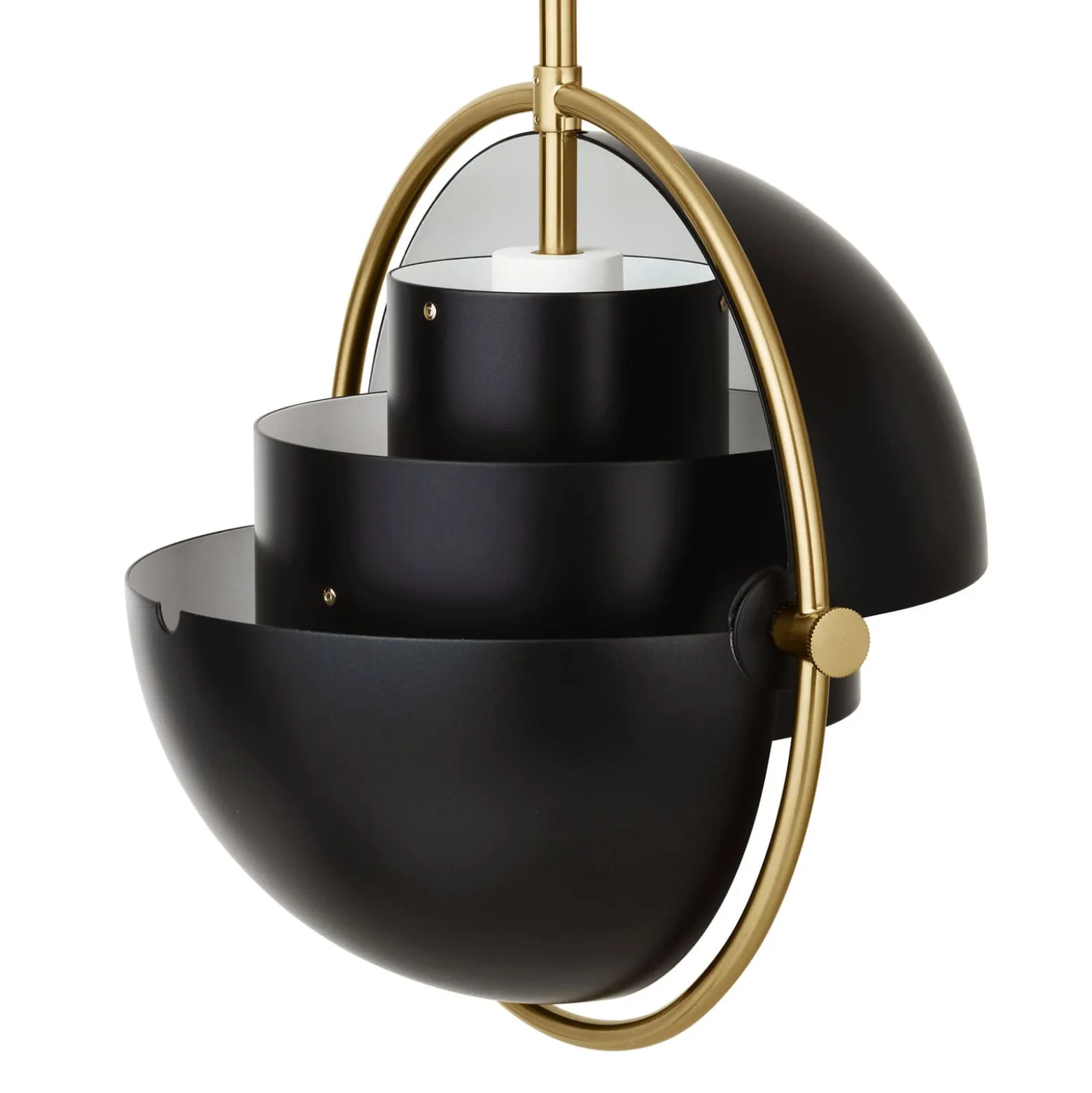 GUBI Hängeleuchte Multi-Lite, Ø 27 cm, messing/schwarz