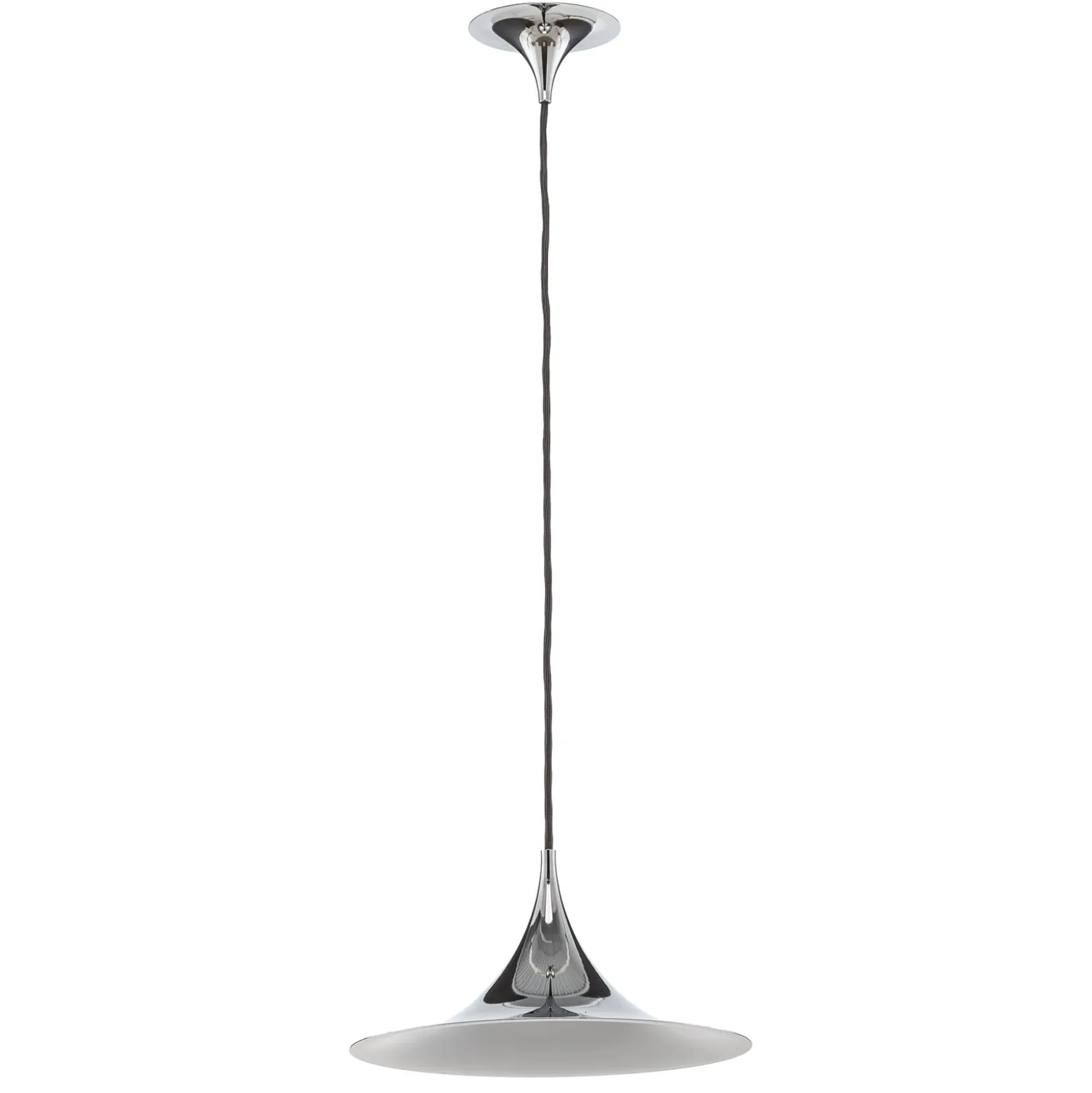 GUBI Hängeleuchte Semi, Ø 30 cm, chrom