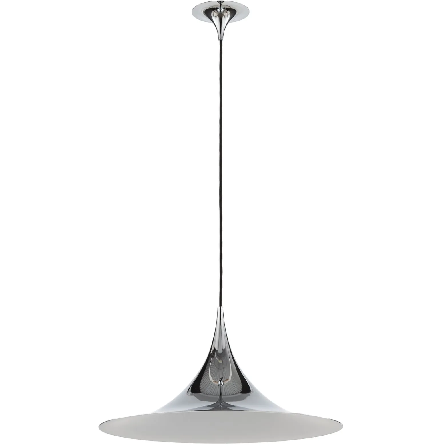 GUBI Hängeleuchte Semi, Ø 47 cm, chrom