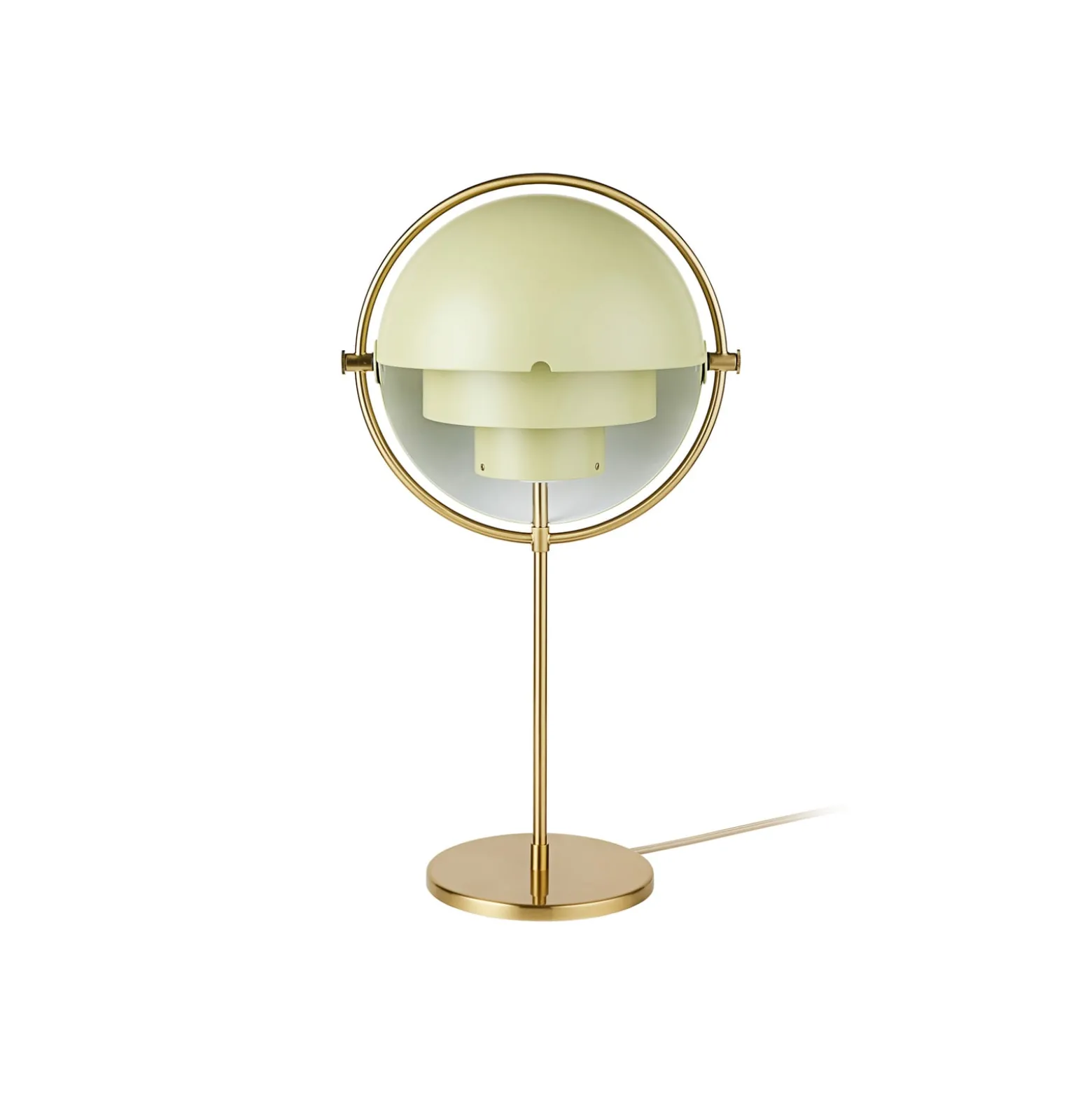 GUBI Tischleuchte Multi-Lite, Höhe 50 cm, messing/creme