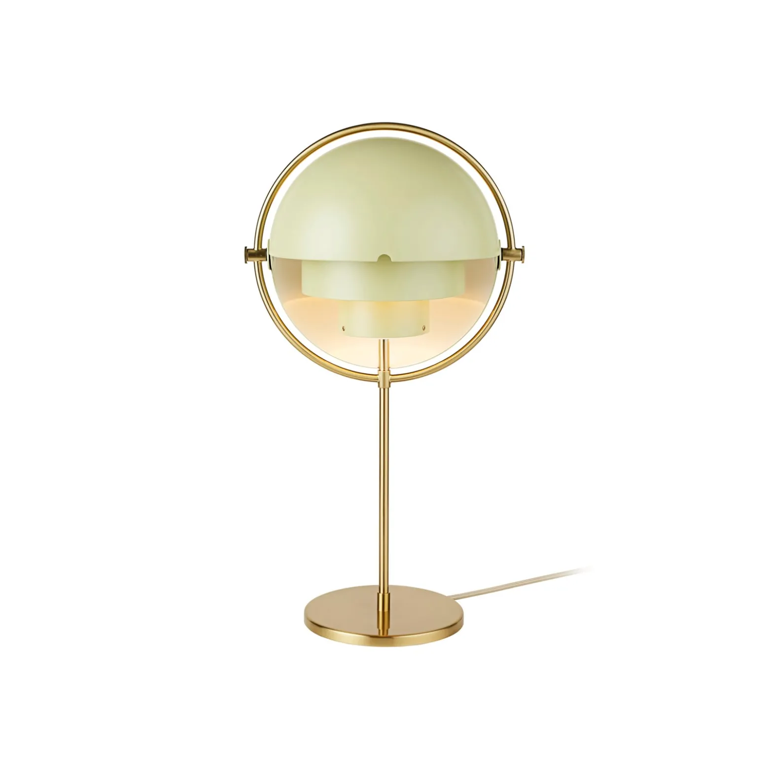 GUBI Tischleuchte Multi-Lite, Höhe 50 cm, messing/creme