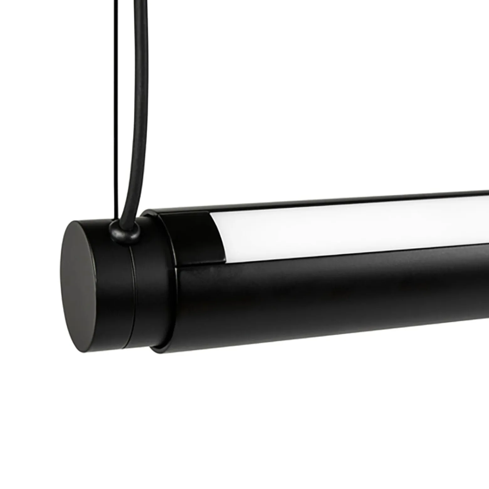 HAY Factor Linear LED-Hängelampe diffused, schwarz