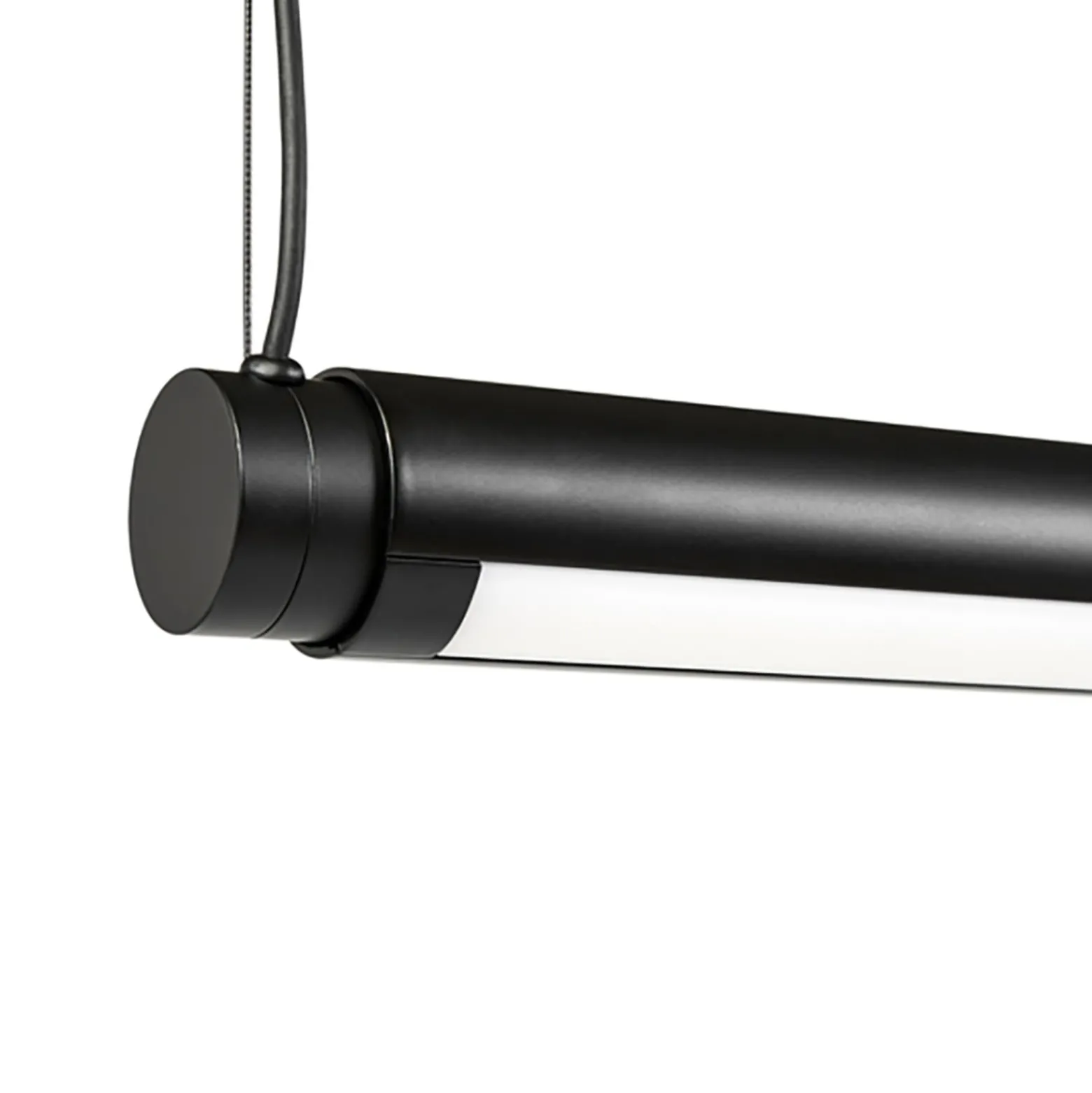 HAY Factor Linear LED-Hängelampe diffused, schwarz