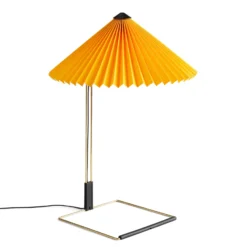 HAY Matin 380 LED-Tischleuchte Plissee, gelb