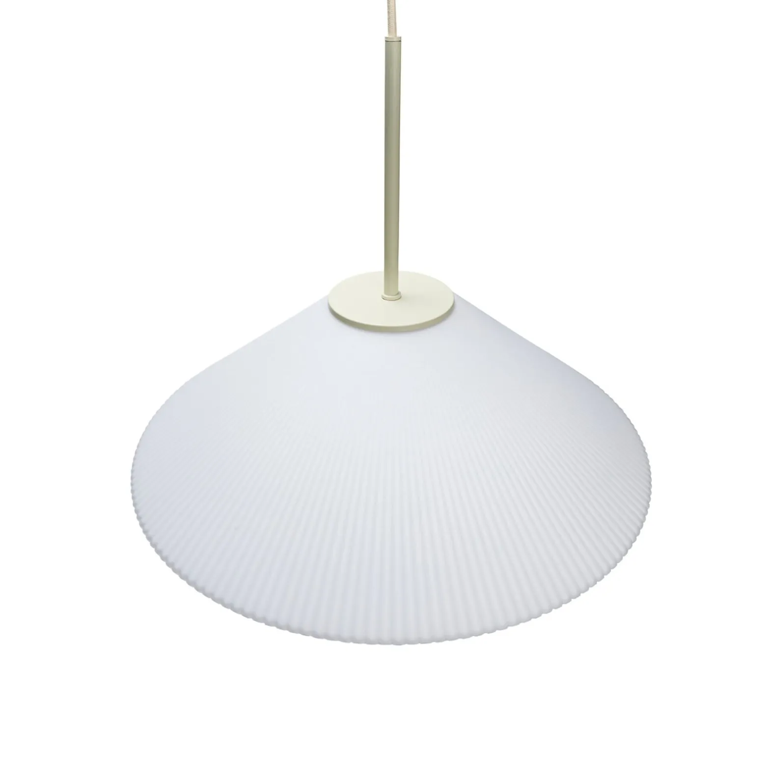 HÜBSCH Hängeleuchte Solid, weiß, sand, Glas, Eisen, E27