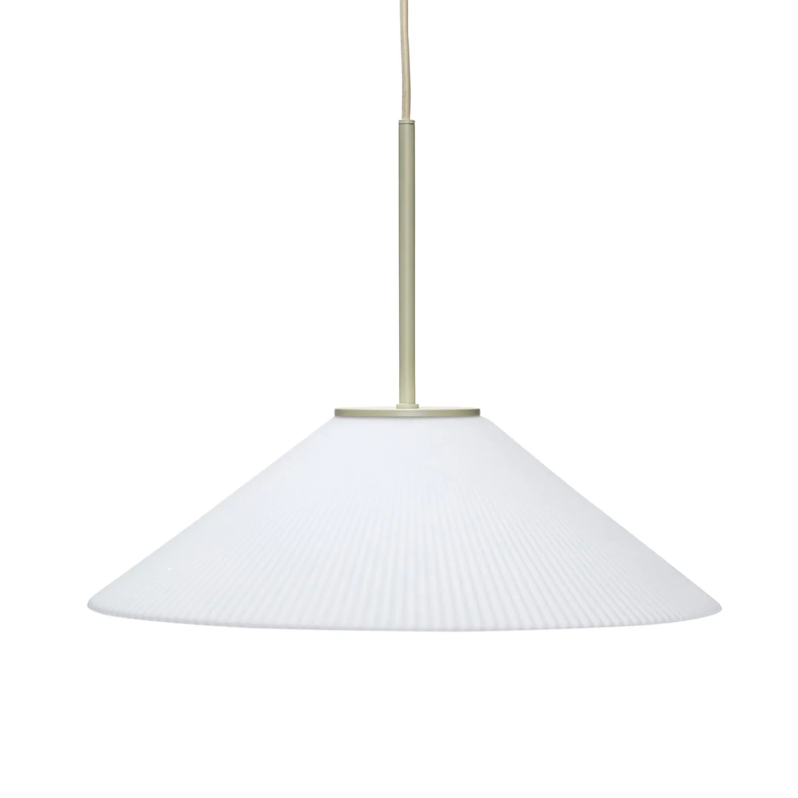 HÜBSCH Hängeleuchte Solid, weiß, sand, Glas, Eisen, E27