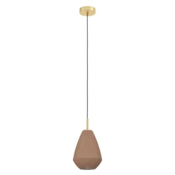 Hängelampe Caprarola, Ø 20 cm, sandfarben, Glas/Metall