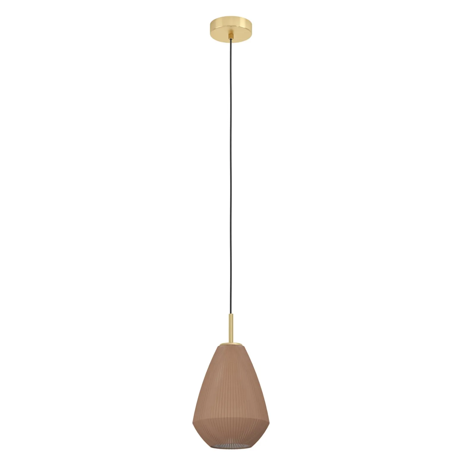 Hängelampe Caprarola, Ø 20 cm, sandfarben, Glas/Metall