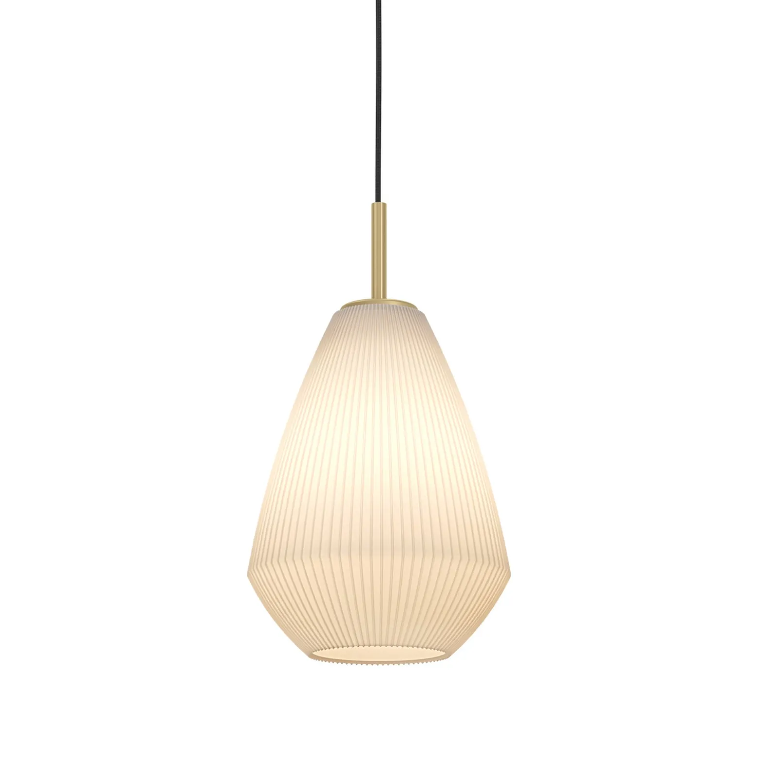 Hängelampe Caprarola, Ø 20 cm, sandfarben, Glas/Metall