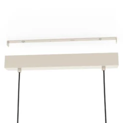 Hängelampe Cawton, Länge 76 cm, stahl/braun, 3-flg., Stahl