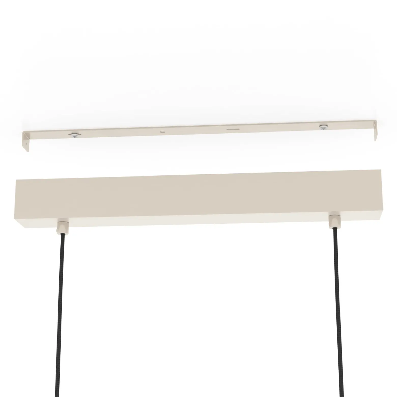 Hängelampe Cawton, Länge 76 cm, stahl/braun, 3-flg., Stahl