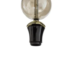 Hängelampe Sophia, 3-flammig, 65 cm, cognac/schwarz, E14