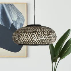 Hängelampe Sparkled Light 4476ZW, Bambusgeflecht, Ø 50 cm