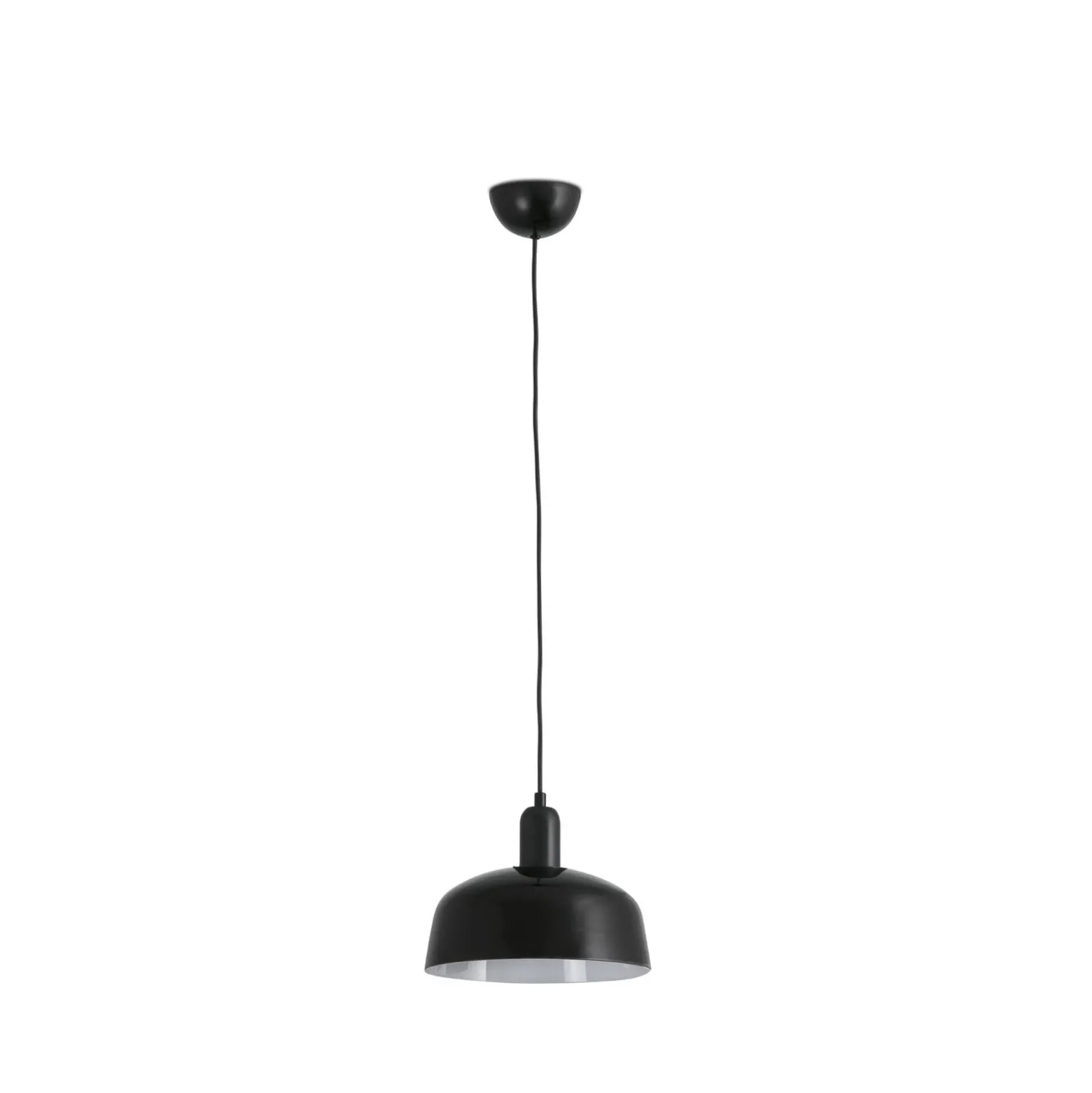 Hängelampe Tatawin, schwarz, Glas, Ø 18,4 cm