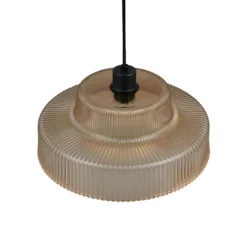 Hängeleuchte Abella, amber, Ø 35 cm, Glas, E27