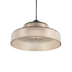 Hängeleuchte Abella, amber, Ø 35 cm, Glas, E27