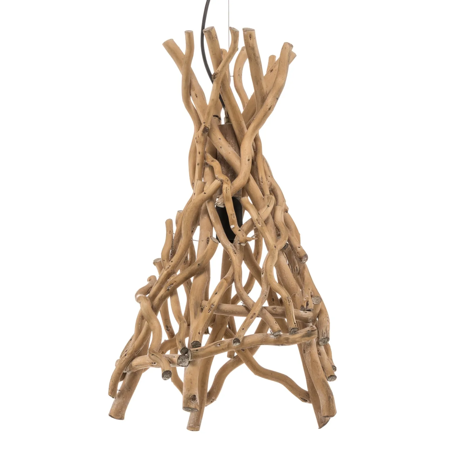 Hängeleuchte Agar mit Schirm aus Holz