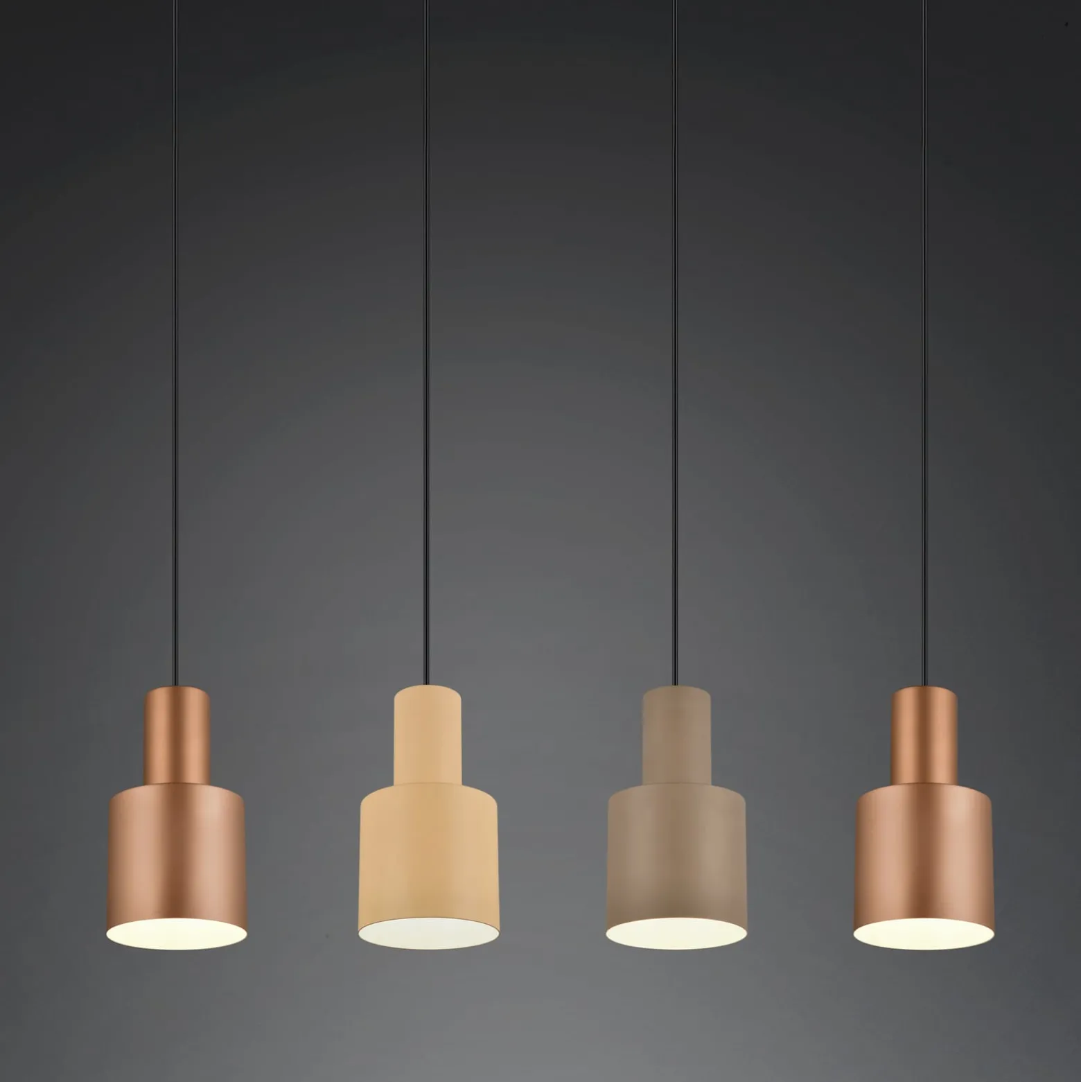 Hängeleuchte Agudo, multicolor, 4-flammig, linear