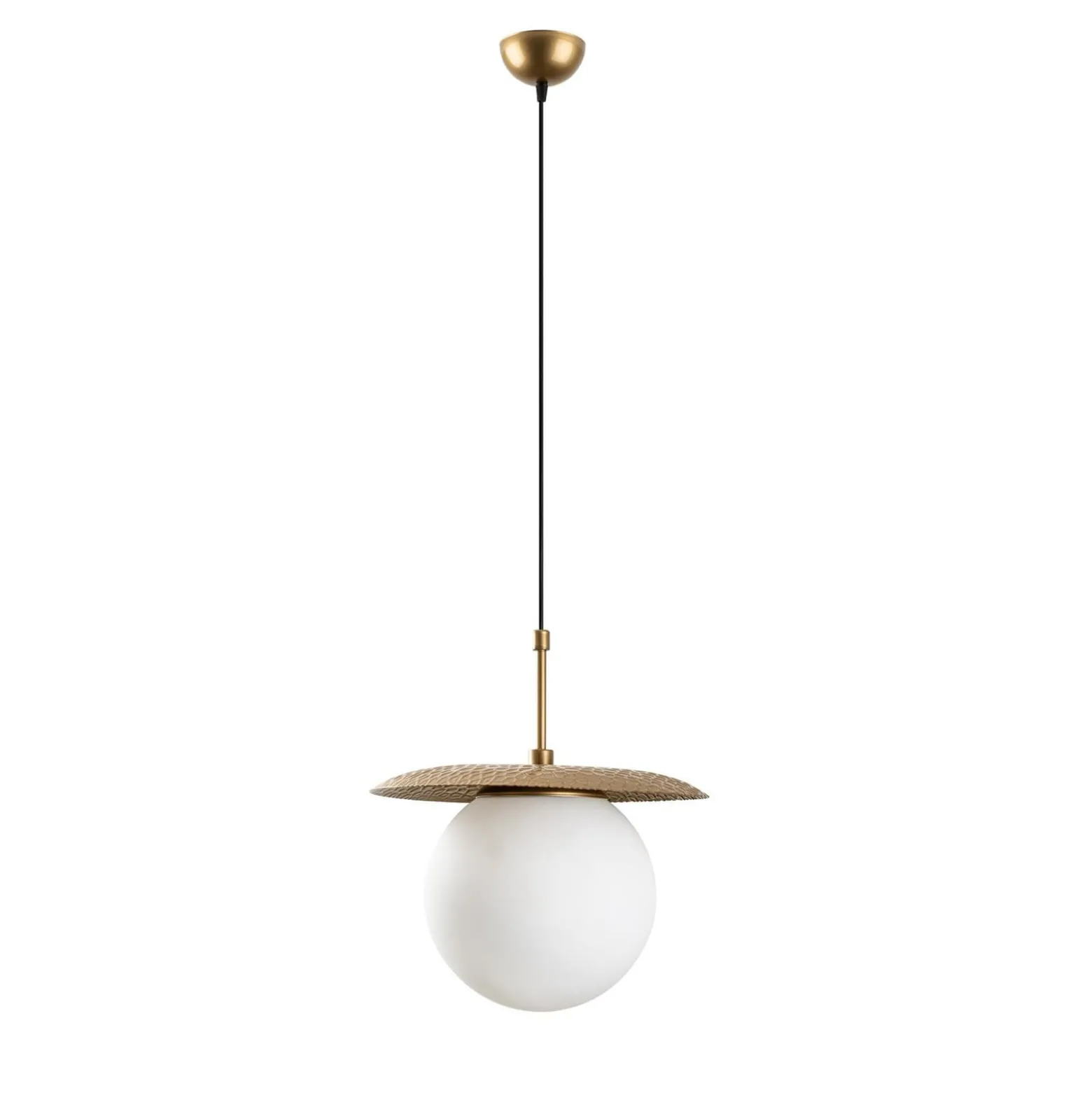 Hängeleuchte Anemon, goldfarben, Glas, Ø 30 cm, E27