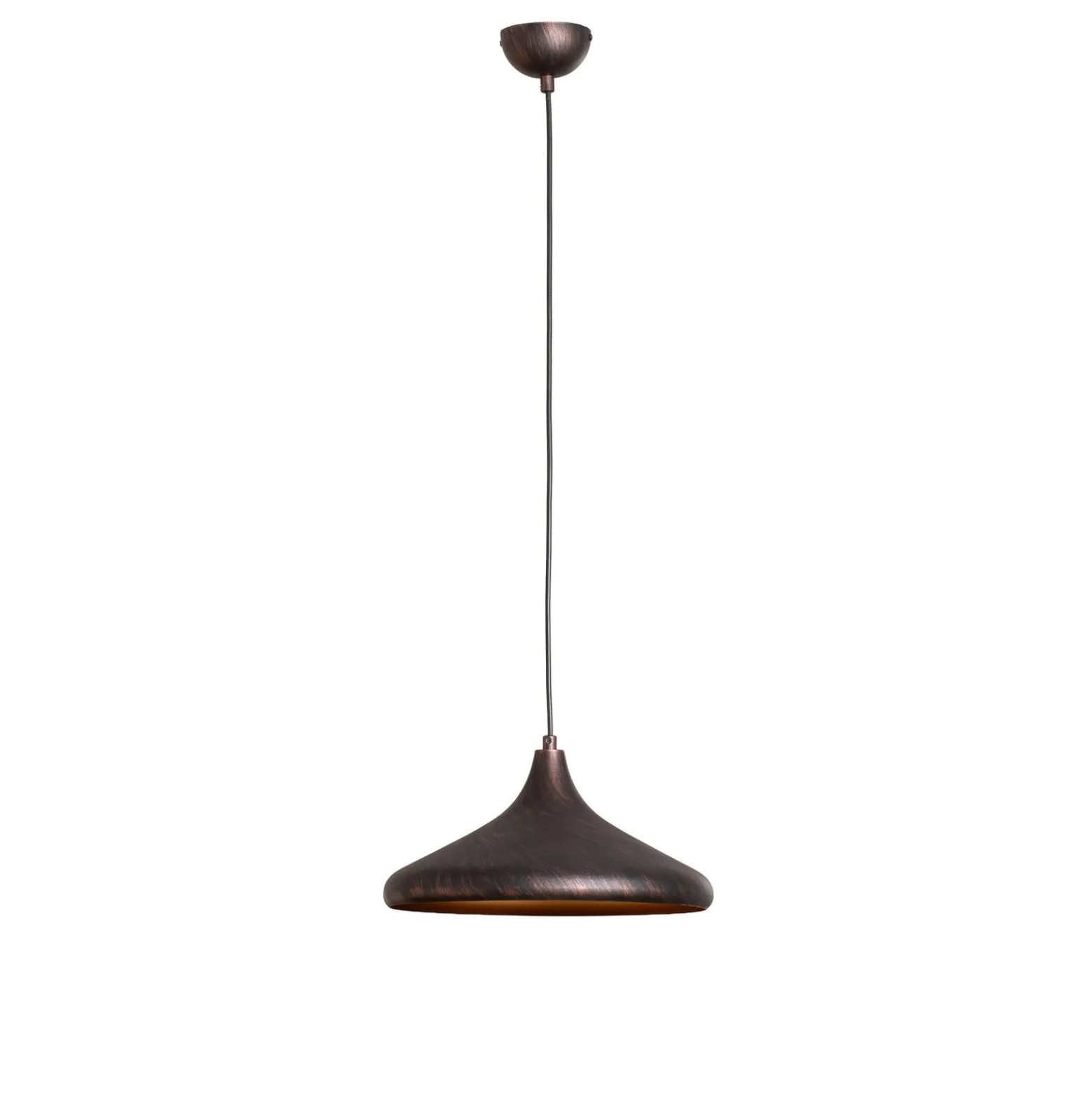 Hängeleuchte Barek, schwarz/gold, Ø 34 cm, Metall, E27