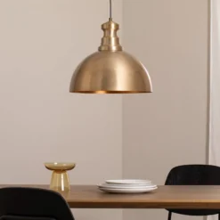 Hängeleuchte Berceste, goldfarben, Metall, Ø 40 cm, E27