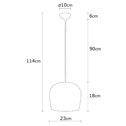 Hängeleuchte Berceste N-1409, schwarz, Eisen, Ø 23 cm
