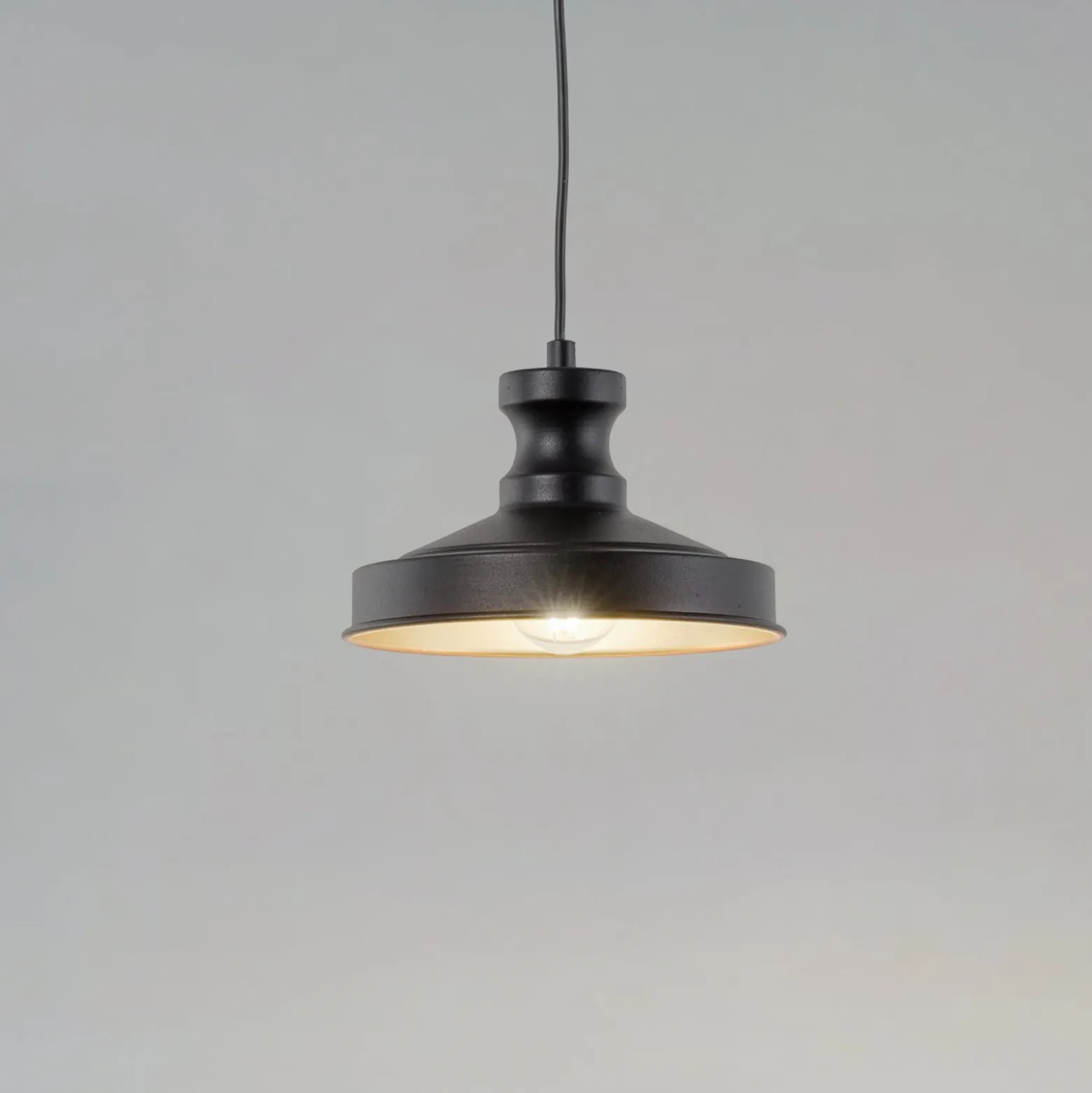Hängeleuchte Berceste, schwarz, Metall, Ø 22 cm, E27