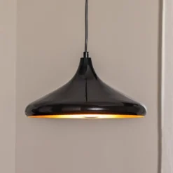 Hängeleuchte Berceste 207-S Ø35cm schwarz/gold