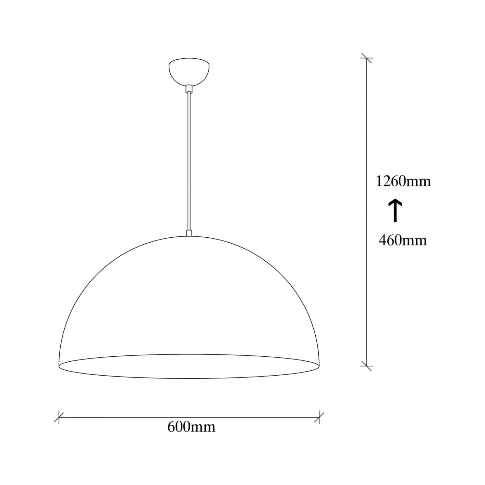 Hängeleuchte Berceste 236-S Ø60cm weiß/gold