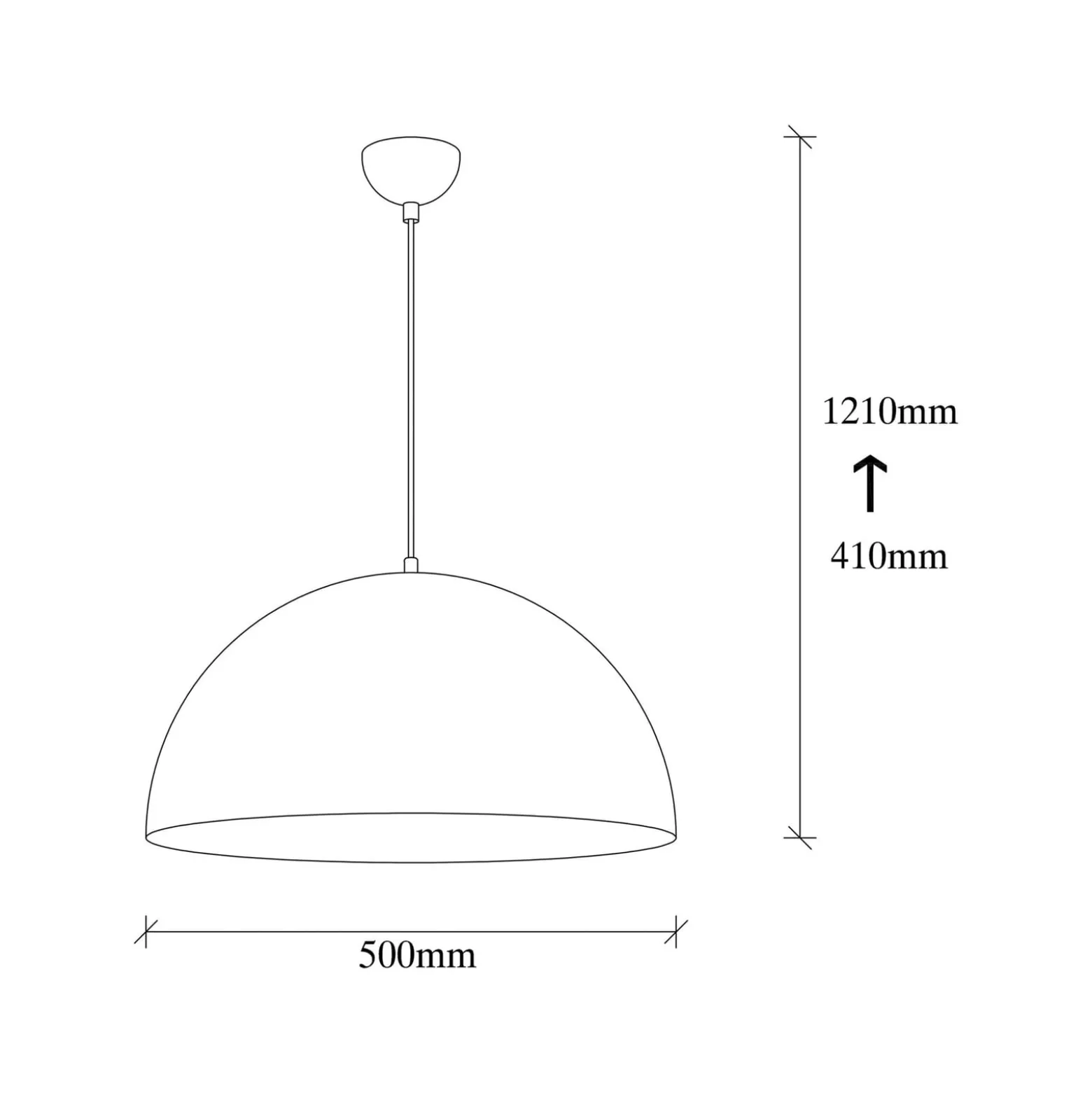 Hängeleuchte Berceste 234-S Ø50cm weiß/gold