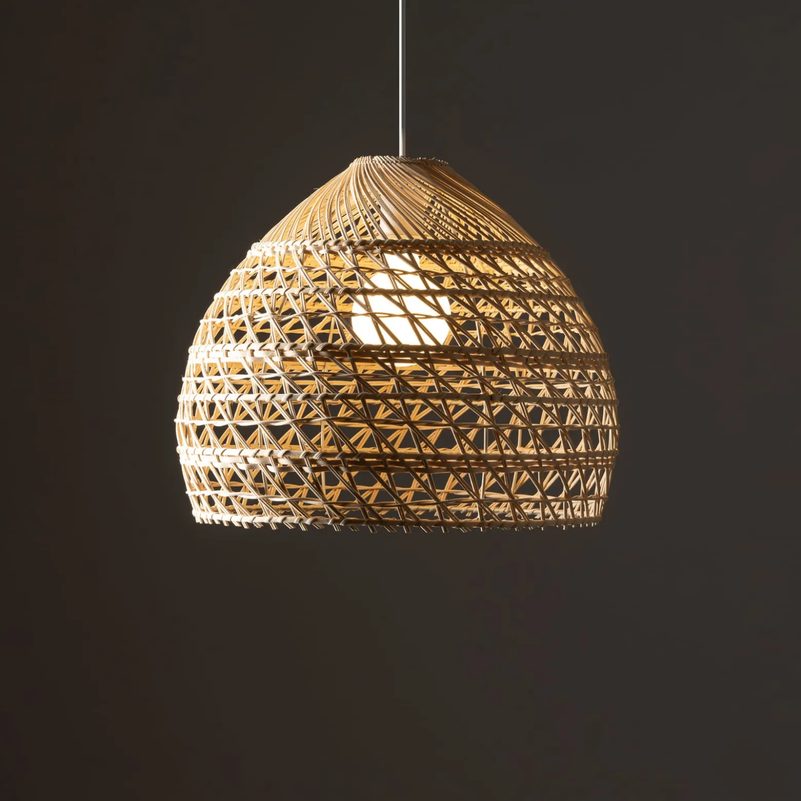 Hängeleuchte BOHO, Ø 43 cm, naturbraun, Rattan, E27