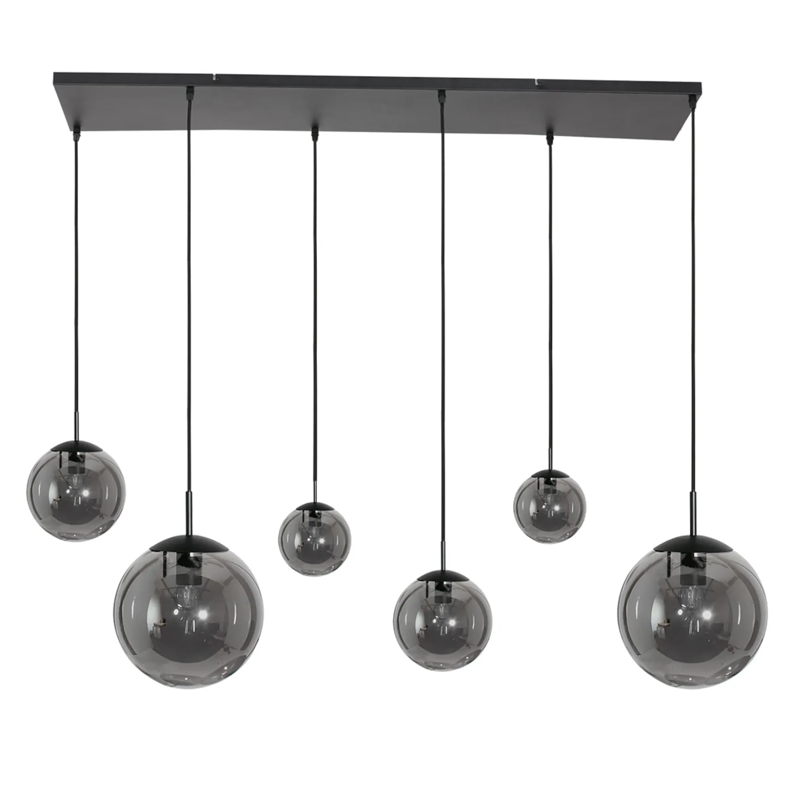 Hängeleuchte Bollique, 6-flammig, schwarz