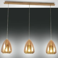 Hängeleuchte Britton, 3-flammig, amber