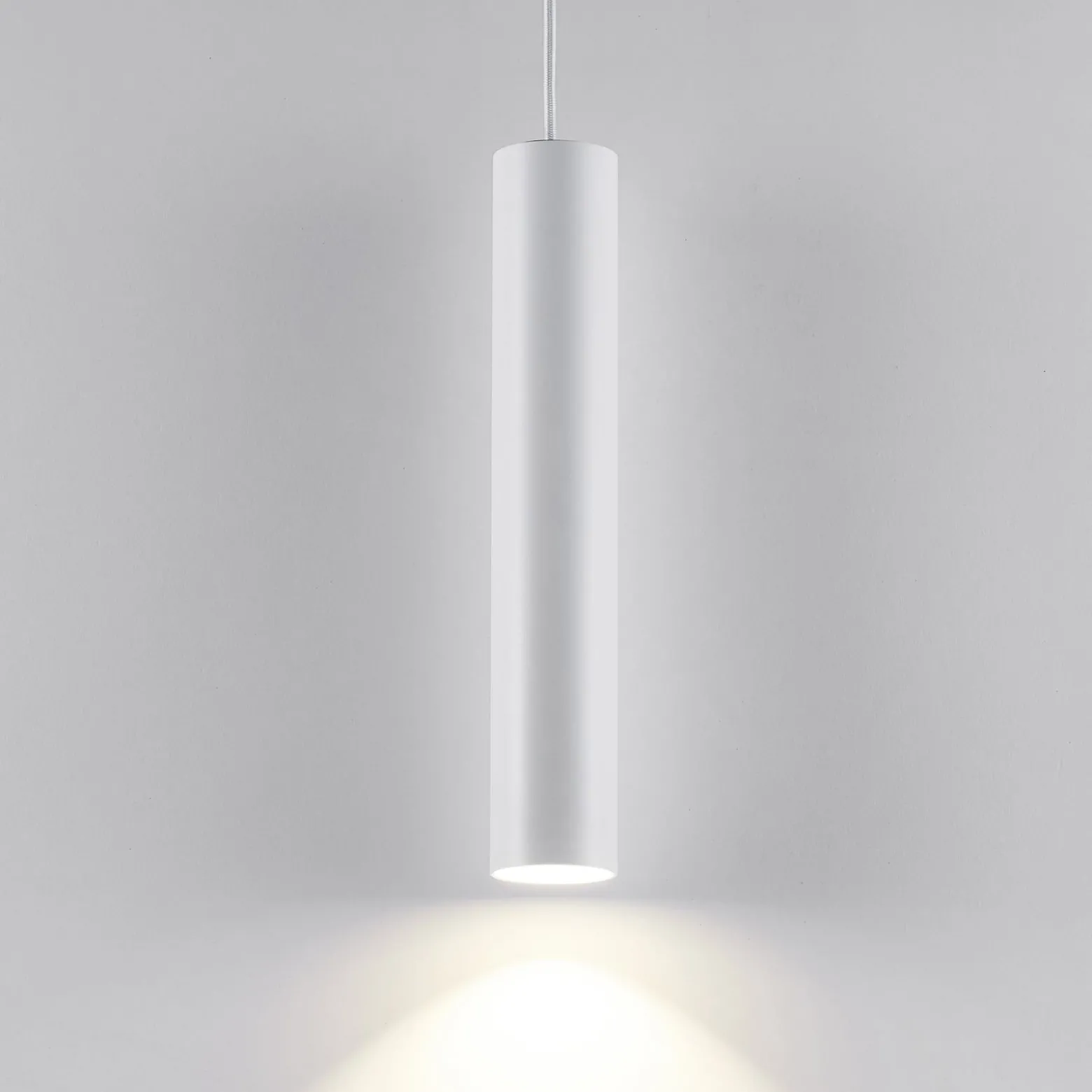 Hängeleuchte CAN, weiß, Höhe 35 cm, Ø 6 cm, Metall, GU10