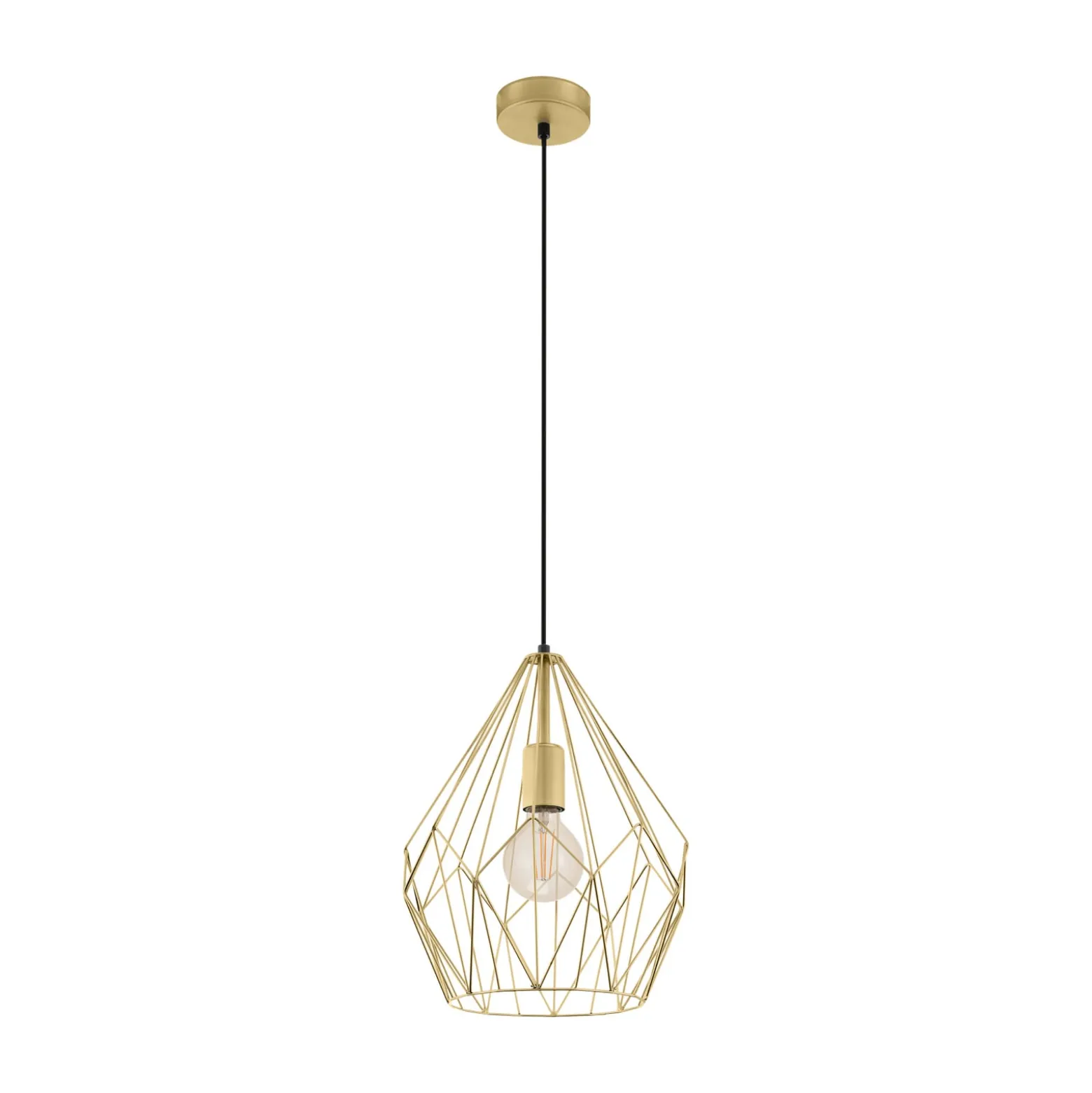 Hängeleuchte Carlton mit Käfigschirm, gold Ø 31cm
